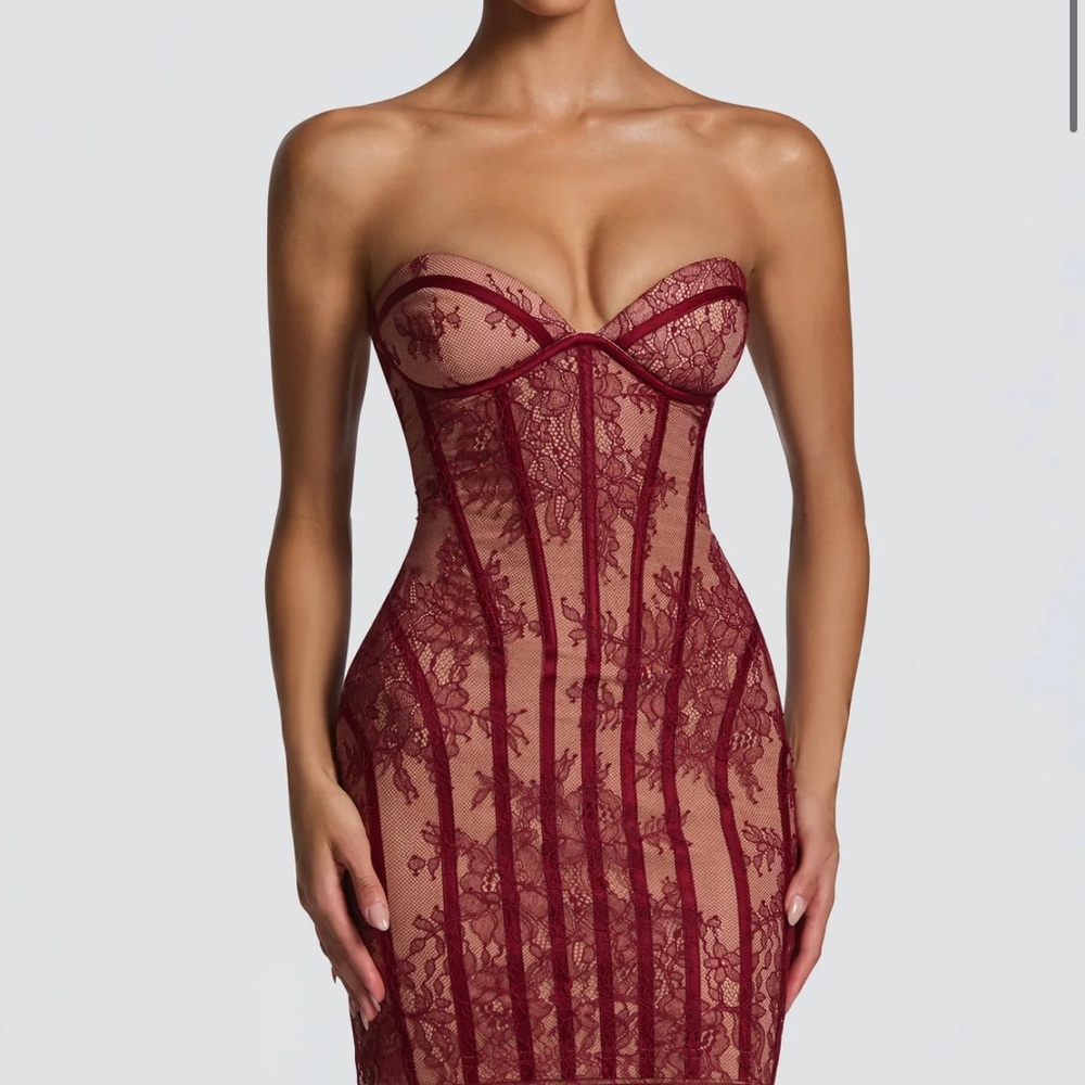Babyboo Sian burgundy Mini Dress